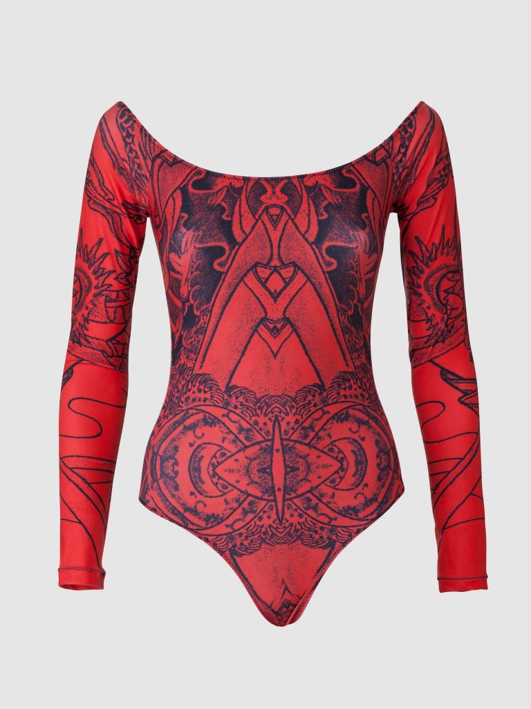 Crew Neckline Tattoo Surf Swimsuit - NativTattoo