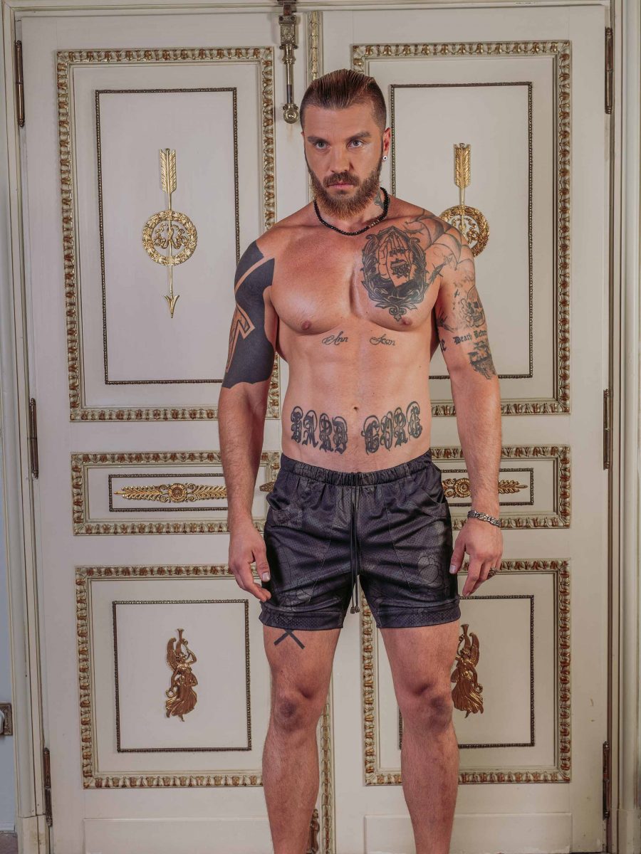 Mens Tattoo Swim Short
